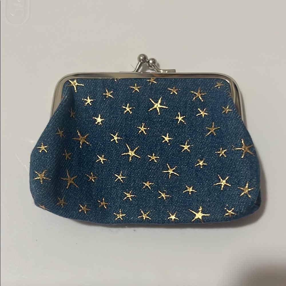 SOLD: Starry Denim Coin Purse